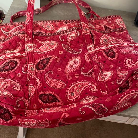 Handbags - Vera Bradley Mesa Red Weekender Tote Bag